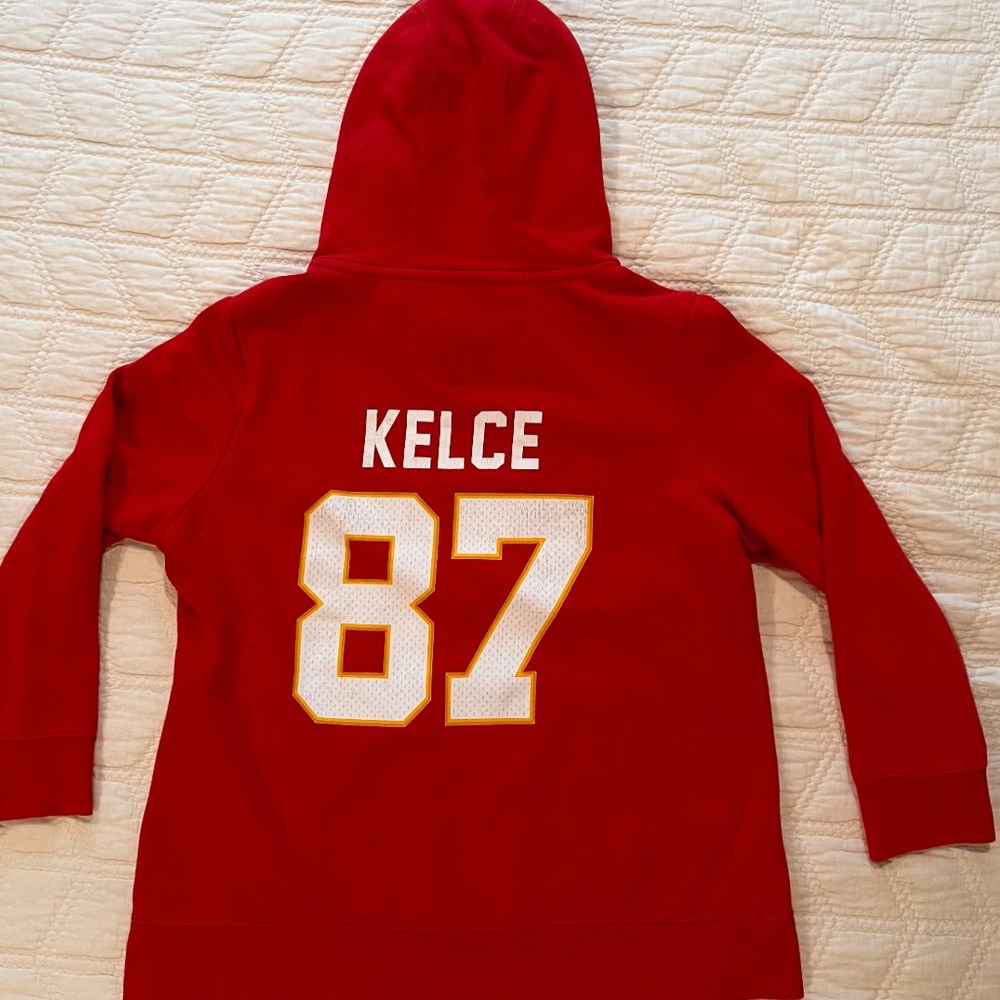 Red Travis Kelce 87 Chiefs  Fanatics Pro Line Hoodie XL
